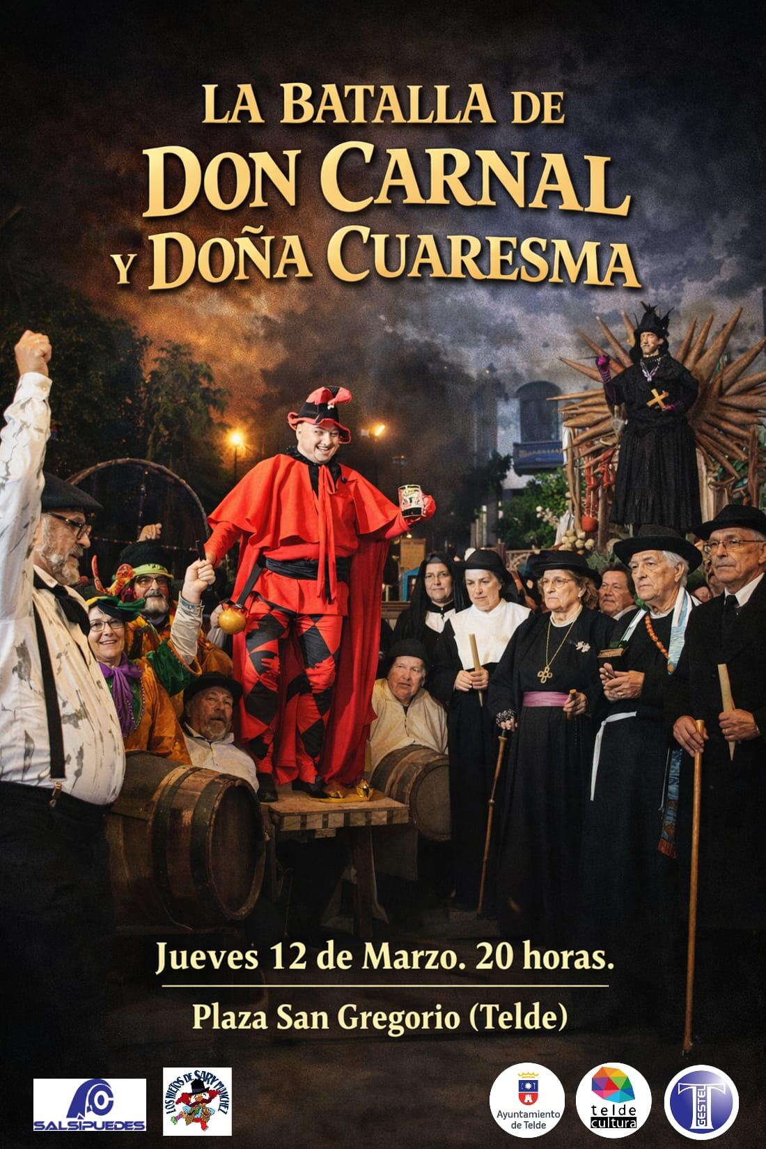 Cartel batalla carnaval y cuaresma
